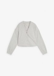 Bluza rozpinana z mieszanki wiskozy. Szare bluzy bez kaptura damskie bonprix, z wiskozy. Za 99.99 zł.