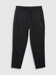 4F Spodnie dresowe męskie - czarne L. Czarne spodnie dresowe męskie 4f, bez wzorów, z bawełny. Za 159.99 zł.