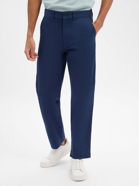 BOSS Orange Spodnie - Chino Straight Mężczyźni Bawełna niebieski, 34-32. Niebieskie spodnie materiałowe męskie Boss Orange, bez wzorów, z bawełny, klasyczne. Za 379.95 zł.