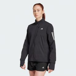 Kurtka do biegania Own the Run Winterized. Czarne kurtki do biegania damskie Adidas, xl, bez wzorów, bez kaptura, climawarm (adidas). Za 439.00 zł.