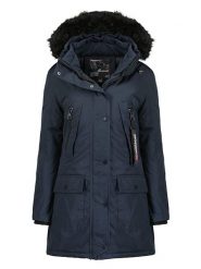Geographical Norway Parka "Corta" w kolorze granatowym rozmiar: M. Niebieskie parki damskie Geographical Norway, m, bez wzorów. Za 277.36 zł.