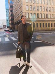 Spodnie regular z kantem - niebieski. Niebieskie spodnie materiałowe męskie Reserved, bez wzorów, z tkaniny. Za 159.99 zł.