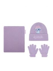 Disney Classics Komplet czapka, komin i rękawiczki CEO-ACCCS-AW26-220DCLS Fioletowy jasny. Fioletowe czapki dziecięce Disney Classics, bez ramiączek. Za 69.99 zł.
