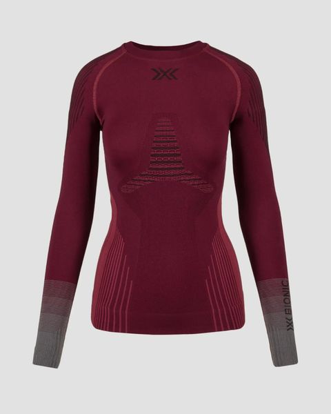 Koszulka damska X-Bionic Invent Graphics Shirt Ls Oxide Red/Black R021. Czerwone bluzki sportowe damskie X BIONIC, l, z materiału, bez kołnierzyka, bez ramiączek. Za 509.99 zł.