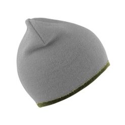 Czapka Zimowa Unisex Dwustronna O Kroju Modnym. Szare czapki męskie RESULT, na zimę, bez wzorów, z materiału. Za 22.99 zł.