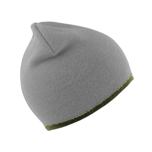 Czapka Zimowa Unisex Dwustronna O Kroju Modnym. Szare czapki męskie RESULT, na zimę, bez wzorów, z materiału. Za 22.99 zł.