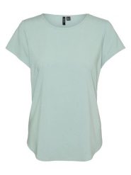 Vero Moda Koszulka w kolorze miętowym rozmiar: XL. Zielone bluzki damskie Vero Moda, s, bez wzorów, z wiskozy, klasyczne, bez kołnierzyka, bez ramiączek. Za 67.45 zł.