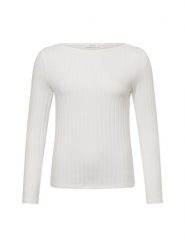 Opus koszulka z długim rękawem - Sovke Kobiety Bawełna biały, 44. Białe t-shirty damskie Opus, bez wzorów, z bawełny, bez kołnierzyka. Za 199.95 zł.