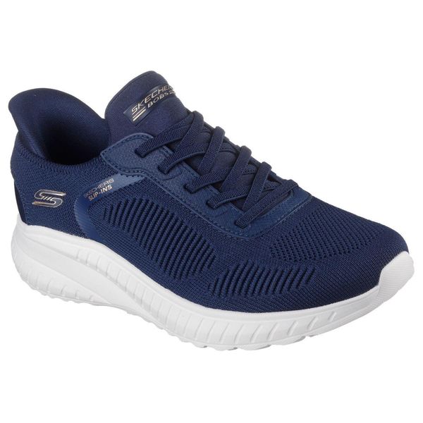 Damskie BOBS SQUAD CHAOS CURRENT MUSE Slip-On Granatowy. Niebieskie trampki i tenisówki damskie Skechers, bez wzorów, z dzianiny. Za 329.99 zł.