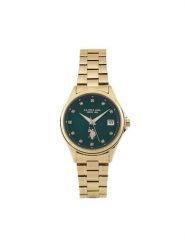 U.S. Polo Assn. Zegarek Louise USP8342GR Złoty. Żółte, analogowe zegarki damskie U.S. Polo Assn., ze stali. Za 489.99 zł.