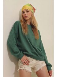 Trend Alacati Bluza w kolorze zielonym rozmiar: XL. Zielone bluzy bez kaptura damskie Trend Alacati, xl. Za 57.06 zł.