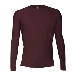 Koszulka z długim rękawem Pro Compression Adults Men Round Neck Undershirt. Czerwone bluzki sportowe damskie BADGER SPORT, xl, bez wzorów, bez ramiączek. Za 173.95 zł.