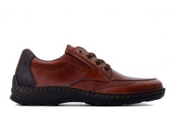 RIEKER 05315-24 brown, półbuty męskie. Brązowe półbuty męskie Rieker, bez zapięcia. Za 272.93 zł.