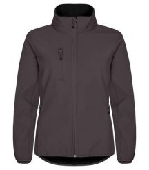 Clique Classic Softshell Jacket Damska - 96% Poliester Recyklingowy, Wodoodporna. Szare kurtki softshell damskie CLIQUE, uniwersalny, bez wzorów, z poliesteru, bez kaptura. Za 263.55 zł.