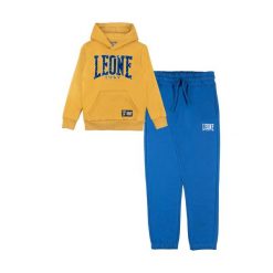 Leone 1947 Street Style Winter-Trainingsanzug zum Überziehen, Kapuze für Kinder. Żółte spodnie dresowe damskie LEONE 1947 APPAREL, bez wzorów, z bawełny. W wyprzedaży za 132.62 zł.