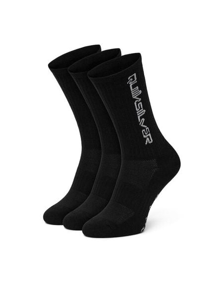 Quiksilver Skarpety długie AS_QUIKSILVER_100W_SS25 (3-PACK) Czarny. Czarne skarpetki męskie Quiksilver, bez wzorów, z bawełny. Za 39.99 zł.