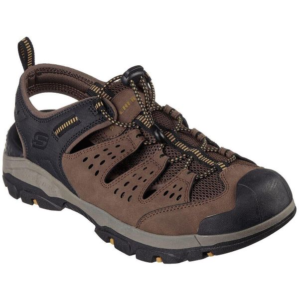 Buty trekkingowe męskie Skechers Tresmen. Brązowe buty trekkingowe męskie Skechers, z gumy, bez zapięcia, trekkingowe, Skechers Sport. Za 390.00 zł.