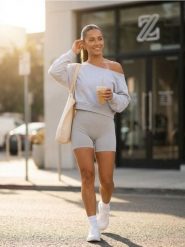 Dresowa bluza z asymetrycznym dekoltem Gym Hard - szary. Szare bluzy bez kaptura damskie Sinsay, l, bez wzorów, z dresówki, bez ramiączek, bez kaptura. Za 39.99 zł.