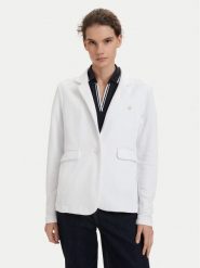 Beverly Hills Polo Club Marynarka P-SS26W-F6547 Biały Regular Fit. Białe marynarki i żakiety damskie Beverly Hills Polo Club, m, bez wzorów, z syntetyku. Za 329.99 zł.