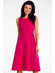 Awama Sukienka w kolorze różowym rozmiar: M. Różowe sukienki damskie Awama, m, bez wzorów, bez kołnierzyka, bez ramiączek, midi. Za 123.25 zł.