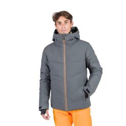 Kurtka narciarska Rossignol męska Siz szara. Szare kurtki męskie Rossignol, m, bez wzorów, bez kaptura, narciarskie. Za 1,084.46 zł.