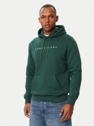 Tommy Jeans Bluza DM0DM20746 Zielony ciemny Regular Fit. Zielone bluzy bez kaptura męskie Tommy Jeans, m, z bawełny. Za 369.99 zł.