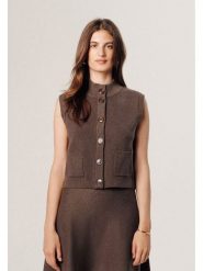 Rodier Kamizelka w kolorze jasnobrązowym rozmiar: XL. Brązowe kamizelki damskie Rodier, xl, z wełny. Za 252.99 zł.