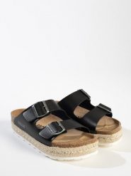 BACKSUN Klapki "Gwana" w kolorze czarnym rozmiar: 41. Czarne klapki damskie Backsun, bez wzorów, bez obcasa. Za 141.52 zł.