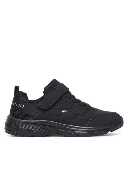 Tommy Hilfiger Sneakersy T3X9-35268-1961999 S Czarny. Czarne buty sportowe chłopięce Tommy Hilfiger, bez wzorów, ze skóry, bez zapięcia. Za 304.99 zł.
