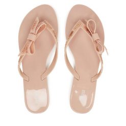 Japonki Melissa. Czerwone klapki damskie Melissa, bez wzorów, bez obcasa. Za 219.99 zł.