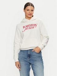 Tommy Jeans Bluza DW0DW20170 Écru Regular Fit. Bluzy bez kaptura damskie Tommy Jeans, m, z bawełny. Za 219.99 zł.