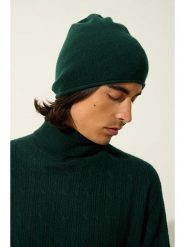 AUTHENTIC CASHMERE Kaszmirowa czapka "Pinier" w kolorze ciemnozielonym rozmiar: onesize. Zielone czapki zimowe damskie AUTHENTIC CASHMERE, z kaszmiru. Za 122.67 zł.