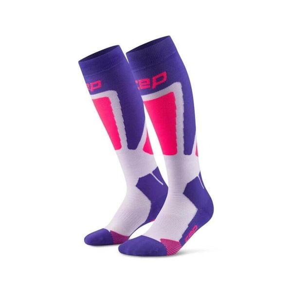 Damskie podkolanówki sportowe kompresyjne na zimę CEP. Czerwone skarpetki damskie CEP, bez wzorów, z elastanu. Za 199.00 zł.