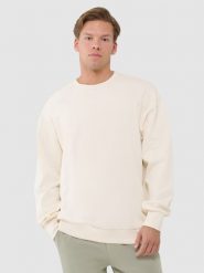 4F Bluza dresowa oversize nierozpinana bez kaptura męska - beżowa 3XL. Brązowe bluzy bez kaptura męskie 4f, m, z bawełny. W wyprzedaży za 89.99 zł.