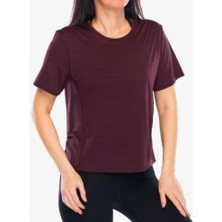 Koszulka szybkoschnąca damska Fjallraven Abisko Lite SS. Czerwone bluzki sportowe damskie Fjällräven, bez wzorów, bez ramiączek. Za 182.99 zł.