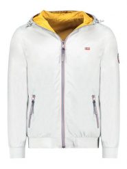 Geographical Norway Kurtka przejściowa "Arrivial" w kolorze białym rozmiar: M. Białe kurtki męskie Geographical Norway, m, bez wzorów, bez kaptura. Za 139.54 zł.
