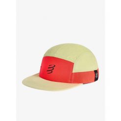 Czapka z daszkiem Compressport 5 Panel Light Cap - nile/fluo red. Zielone czapki męskie Compressport, bez wzorów, sportowe. Za 161.99 zł.