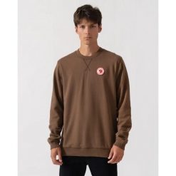 Sweter Męski Fjallraven 1960 Logo Badge M. Brązowe swetry męskie Fjällräven, m, bez wzorów, z bawełny, bez kołnierzyka. Za 517.70 zł.