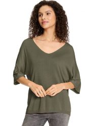 Heine Sweter w kolorze khaki rozmiar: 40/42. Brązowe swetry klasyczne damskie Heine, s, z wiskozy, bez kołnierzyka. Za 52.42 zł.