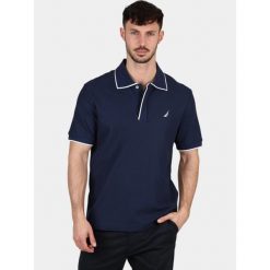 Koszulka polo męska Nautica Drazen. Niebieskie koszulki polo męskie Nautica, m, bez wzorów, bez ramiączek. Za 299.00 zł.