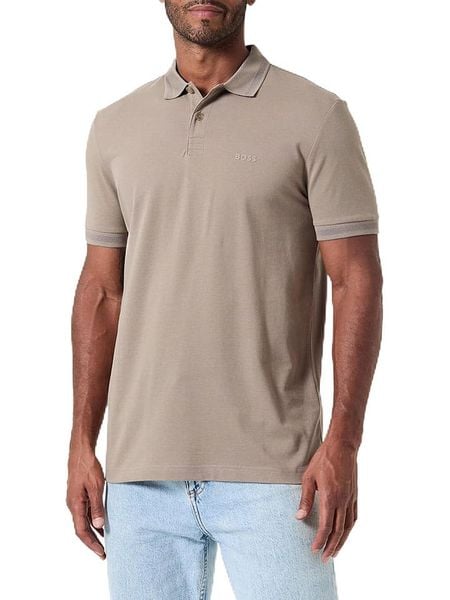 Hugo Boss Fashion Koszulka polo w kolorze szarobrązowym rozmiar: XXL. Brązowe koszulki polo męskie Hugo Boss Fashion, xxl, bez wzorów, z bawełny, bez ramiączek. Za 210.32 zł.