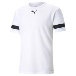 Koszulka męska sportowa Puma teamRISE Jersey. Białe t-shirty sportowe męskie Puma, l, z jersey, bez ramiączek, do biegania. Za 93.62 zł.