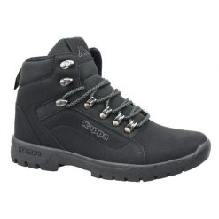 Botki Męskie Średnia Wysokość Dolomo. Czarne buty zimowe męskie Kappa, z koronki, z okrągłym noskiem, bez zapięcia. Za 246.99 zł.