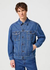 WRANGLER MESKA KURTKA JENSOWA DENIM JACKET MID 112351265 W490017989. Kurtki męskie Wrangler, m, bez wzorów, z denimu, bez kaptura. Za 389.99 zł.