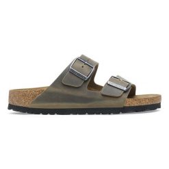 Klapki męskie BIRKENSTOCK ARIZONA LEOI FADED KHAKI. Zielone klapki i japonki męskie Birkenstock, ze skóry. Za 419.99 zł.