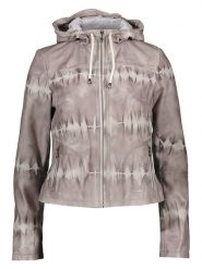 BLUE MONKEY Skórzana kurtka w kolorze szarym rozmiar: M. Szare kurtki damskie BLUE MONKEY, m, bez wzorów, ze skóry, bez kaptura. Za 504.45 zł.