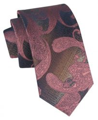 Klasyczny, Męski Krawat Alties - Różowy, Duży Wzór. Czerwone krawaty i muchy męskie Alties, bez wzorów, z tkaniny, eleganckie. Za 49.00 zł.