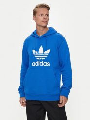 Adidas Bluza adicolor Classics Trefoil IZ1855 Niebieski Regular Fit. Niebieskie bluzy bez kaptura męskie Adidas, m, z bawełny. Za 209.99 zł.