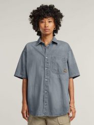 G-Star Koszula dżinsowa w kolorze niebieskim rozmiar: M. Niebieskie koszule damskie G-Star, m, bez wzorów, z bawełny, retro, bez kołnierzyka, bez ramiączek. Za 195.99 zł.