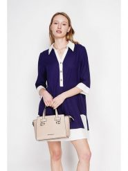 Le Jardin du Lin Lniana sukienka w kolorze granatowo-białym rozmiar: 42. Białe sukienki damskie Le jardin du lin, na co dzień, bez wzorów, ze lnu, bez kołnierzyka, bez ramiączek, mini, proste. Za 108.99 zł.